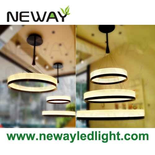 Quality Big Ring LED Pendant Light Modern Acrylic Suspension LED Circle Lamp for sale