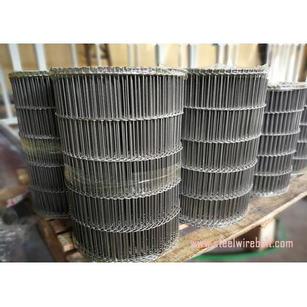 Quality Flat Flex Wire Mesh Belt , Stainless Steel Flat Wire Conveyor Belt Alkali for sale