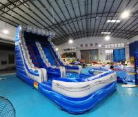 China Double Stitching Plato Outdoor Inflatable Water Slides For School factory