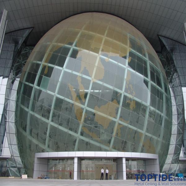 Quality 2mm Windproof Double Curved Aluminum Decorative Panel For Outdoor Eaves for sale