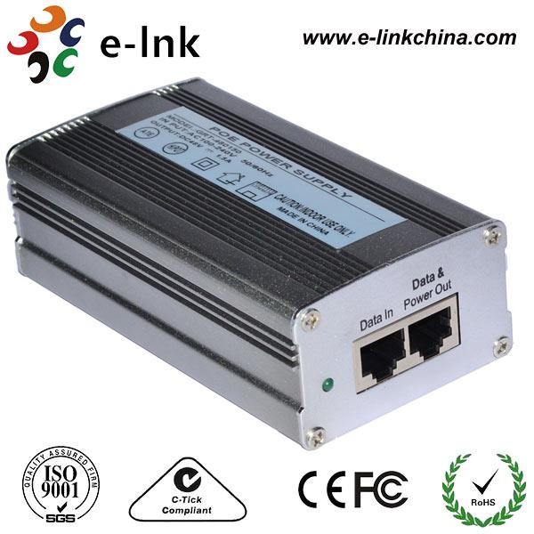 Quality 48V Power Over Ethernet Adapter Injector For Cashier Desk 10 / 100Mbps High for sale