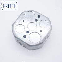 China 4 Octagonal 2-1/8 Depth Galvanized Steel Conduit Box Electrical Steel Box with 1/2 Inch & 3/4 Inch Ko factory