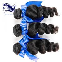 Quality Wavy Weave Malaysian Brazilian Peruvian Hair Black Loose Wave Hair for sale