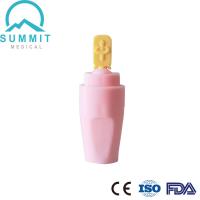 china Gamma Sterilized Auto Retractable Safety Lancet Needle 21G 2.2mm Yellow