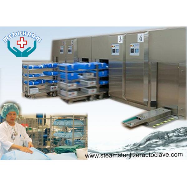Quality Front Loading Sliding Door Hospital Steam Sterilizer With High Capacity Water Cooled Condenser for sale