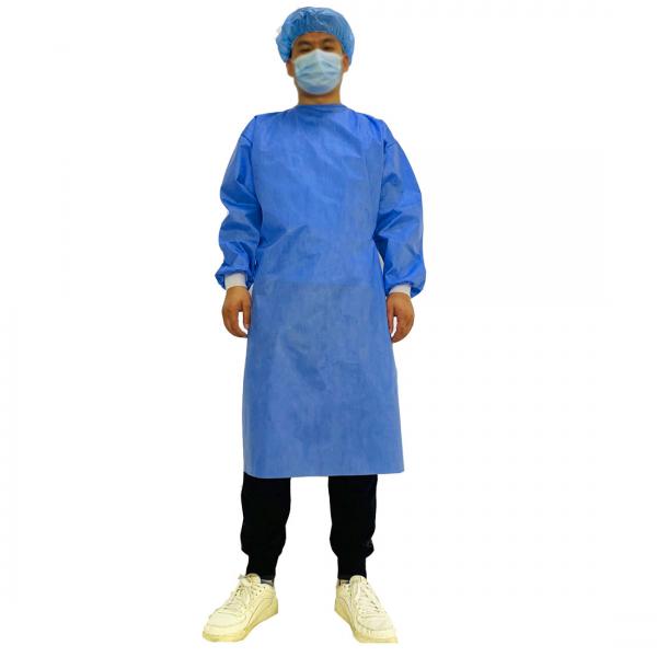 Quality Breathable Blue Level 4 SMS Disposable Surgical Gown For Surgeon Doctor for sale