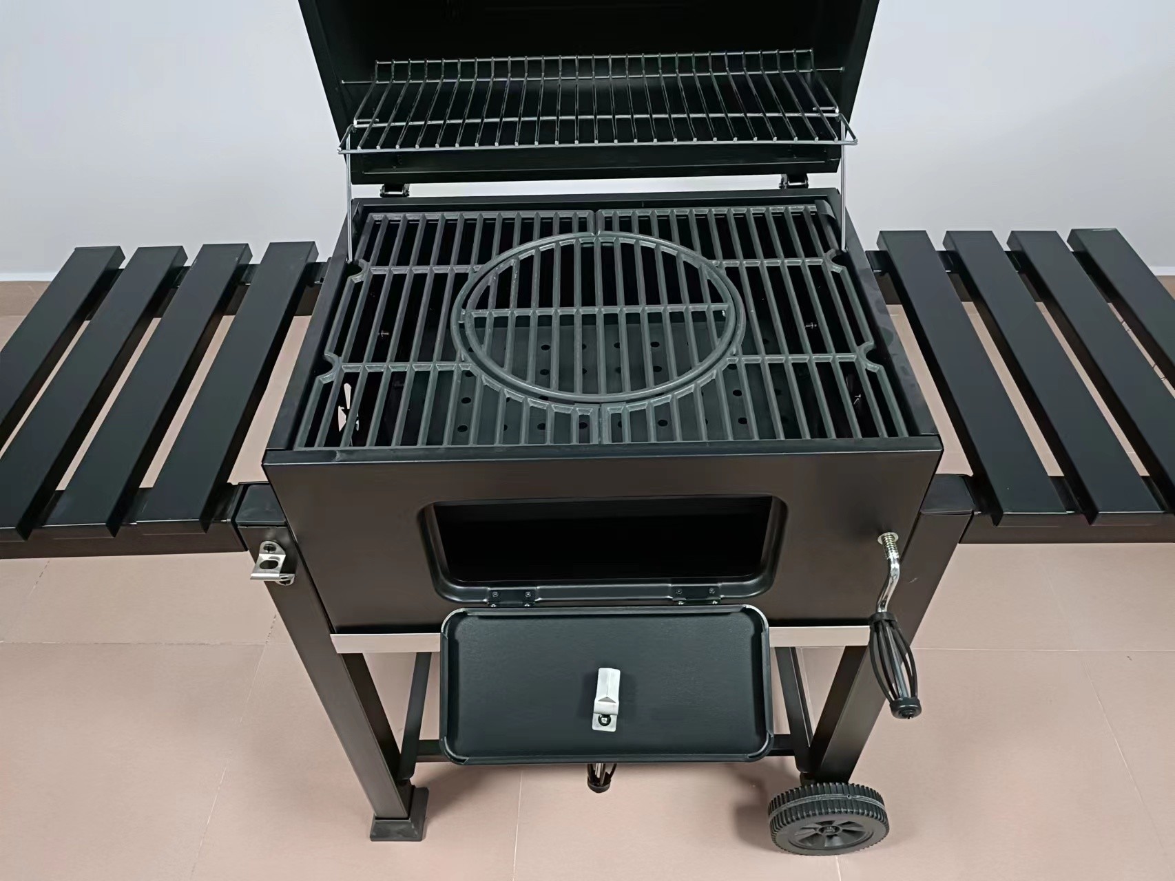China 40kgs CSA Portable Charcoal Grill 12.6 Inch Stainless Steel Wood Burning Grill factory