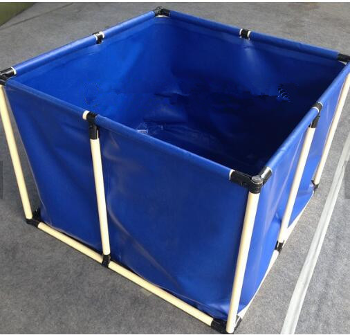 Quality Fireproof 4000L Tarpaulin Fish Tank With Blue Fish Pond Liner Environmental PVC for sale