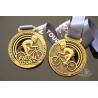 China Bike Sports Marathon Finisher Metal Award Medals Imitation Antique Gold Plating factory