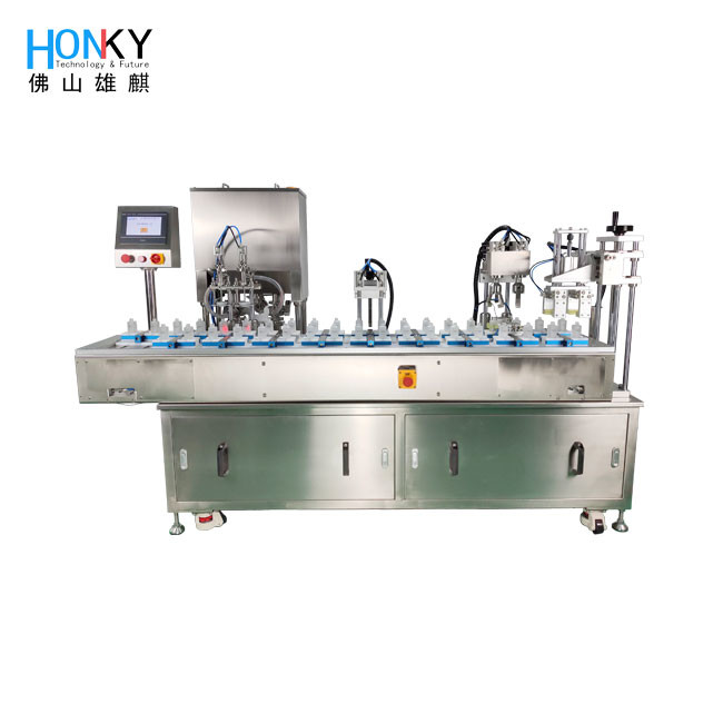 China Automatic Skin Whiten Cream Vial Filling Machine For Cosmetic Cream Filling Capping factory