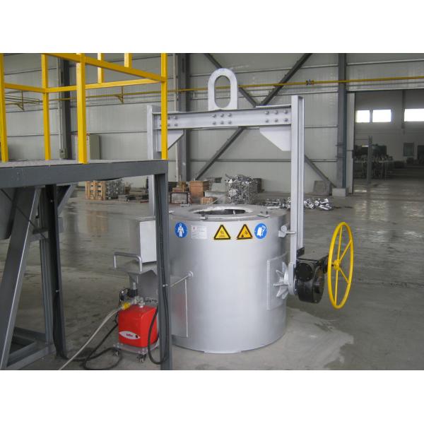 Quality Grey 1000KG Gas Crucible Industrial Aluminum Melting Furnace Equipment For LPD for sale