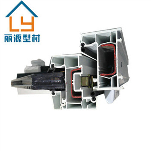 Quality Single Double Glass UPVC Extrusion Profiles Lead Free 1.8mm 2.0mm 2.8mm for sale