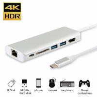 china USB-C Multiport Hub with 4K 2.0, 2 USB 3.0 Ports, Gigabit Ethernet RJ45 LAN,SD card slot and 100W Power Delivery