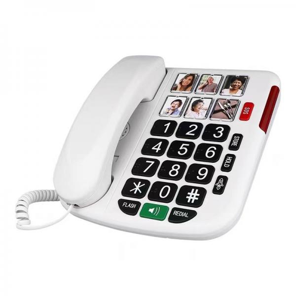 Quality Remote Control SOS Big Button Telephone With Braille Desktop Telephone for sale