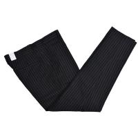 China Black Stripe Mens Slim Fit Suit Trousers Wedding Tuxedo Costomer Made T/R Fabric factory