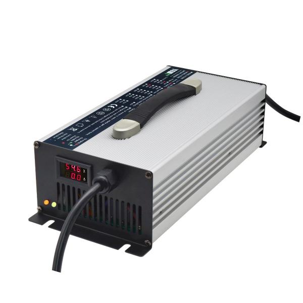 Quality Silver 24V Li Ion Charger 65A Intelligent Lithium Battery Charger for sale