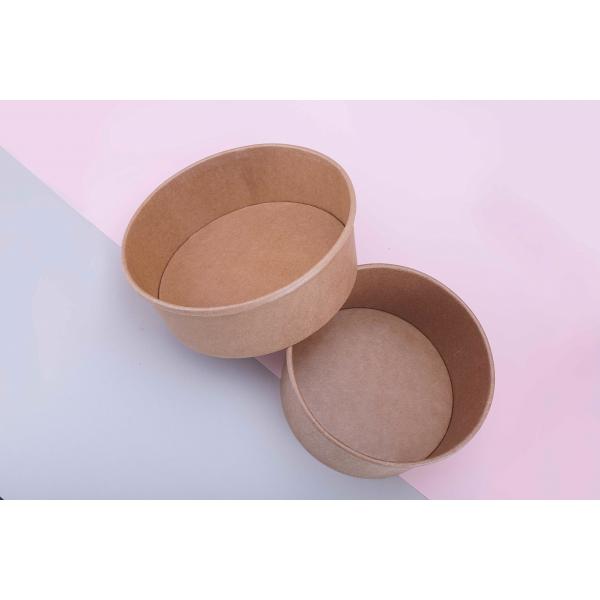 Quality Eco-Friendly Disposable Kraft Paper Soup Fruit Bowl With Lid for sale