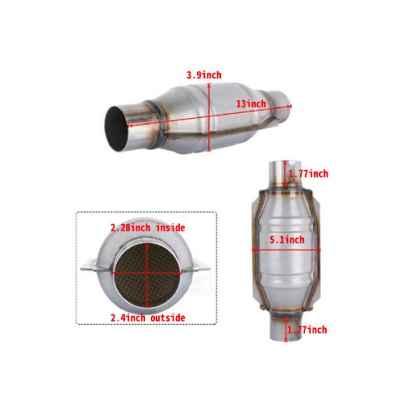 Quality TWC 2.25'' Ceramic Coating Three Way Catalytic Converter Euro 2 3 4 for sale