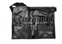 China Best Selling Faux Leather Makeup Brush Tool Apron / Belt With Strap Light Weight factory
