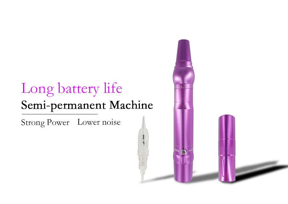 China Pink Permanent Makeup Tattoo Kit Wireless Eyebrow Makeup Pen Battery Operated factory