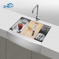 China Apron Front Kitchen Sink Handmade House Kitchen Sinks SUS304 stainless steel Single Bowl Kitchen Sinks factory