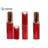 China Rechargeable Mini Painless Face Hair Remover Gold Plated Lipstick Shaped factory