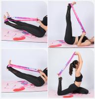 China Stretch Fitness Yoga Mat Sling , Adjustable Elastic Yoga Strap Belt Exercise factory