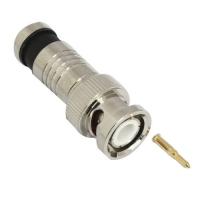 China RG59 Compression BNC Male CCTV Coaxial Connector Zinc Alloy with a Copper Pin factory