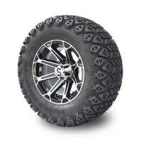 Quality 12'' Golf Cart Aluminum Rims & 23x10.5-12 All Terrain Tyres Combo - Machined for sale