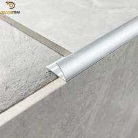 Quality Round Chrome Metal Tile Edge Trim Aluminum Alloy 6063 Finishing for sale