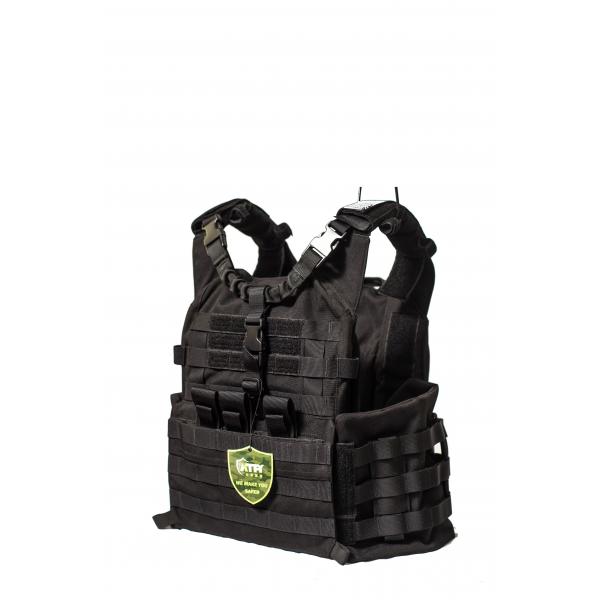 Quality NIJIIIA Black Tactical Military Ballistic Vest Concealed Body Armor Vest for sale