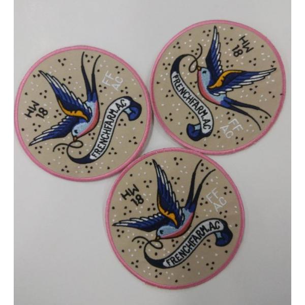 Quality Panton Color Heat Cut Border Iron On Embroidery Patch for sale