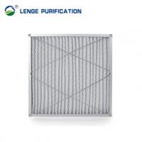 China G4 Galvanized Sheet Pleated Panel Filter With Folding And Duck Rack Frame for sale