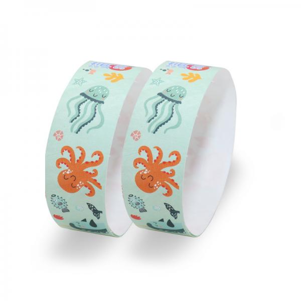 Quality Enhanced Security Printed Paper Wristbands For Events Disposable for sale