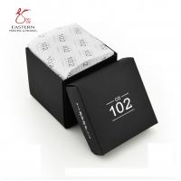 China Square 350gsm Black Cardboard Packaging Boxes , Tie Packaging Boxes 10cm Width factory