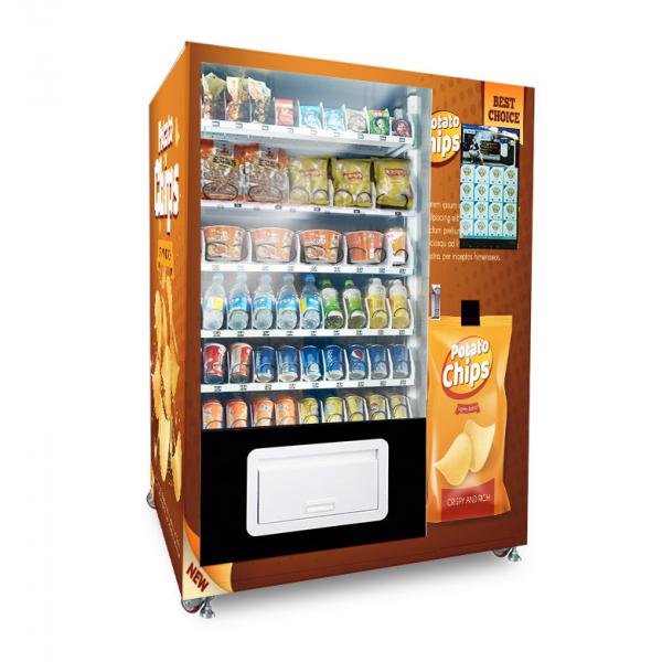 Quality Food And Lunch Box Vending Machine With Double Tempered Glass Door, Payment for sale