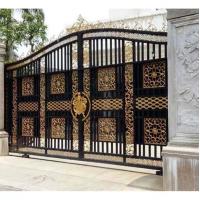 China Outside House Main Door , Galvanized Wrought Iron Gate New Design factory