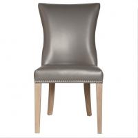 China Customize chair dining  genuine leather dining chair grey leather chairs restaurant, dinning room set furniture. for sale