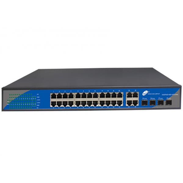 Quality Gigabit 24 Port POE Switch with 24 POE Ports and 4 Uplink Ports and 4 SFP Slots for sale
