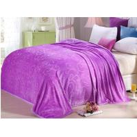 China Luxury Purple Solid Flannel Blanket Warm For Sofa Bedding Anti - Pilling Soft Touch for sale