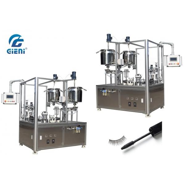 Quality Mascara Brush Semi Automatic Filling Machine With Two Nozzels for sale