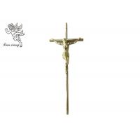 Quality Gold Jesus Casket Cross Size 37×13.7 Cm , Jesus 3 # Coffin Cross PP Material for sale