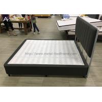 China Black Queen Bed Frame No Box Spring Needed Newest Solid Wood Platform Bed Frame With Headboard factory