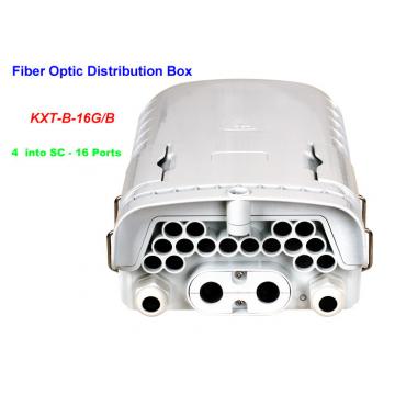 Quality 16 ~ 96 Cores FTTH Fiber Optic Distribution Box 4 into SC 16 Ports Wall mounting for sale