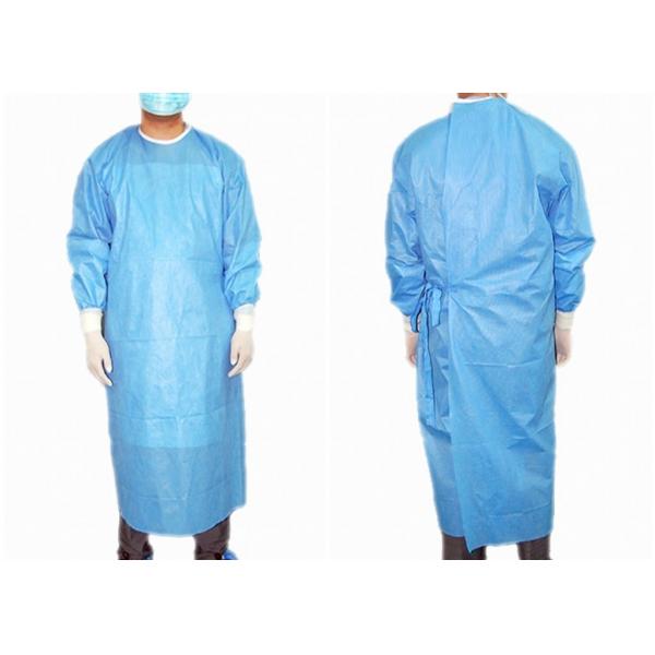 Quality Anti Static Reinforced Surgical Gown , Disposable Isolation Gowns Alcohol Resistant for sale