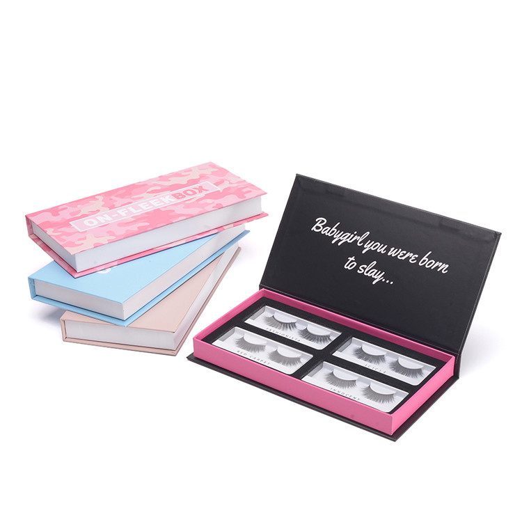 Quality Luxury Printed Eyelash Packing Boxes With Magnetic Closure custom design for sale