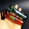 China Colorful Straight Glass Hand Pipe With Rick & Morty Cucumber Label factory