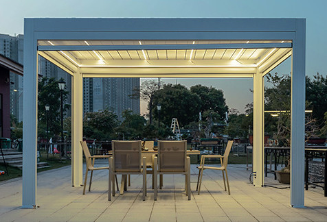 Quality Aluminum Gazebo  Electric Louvered  Aluminum Patio Pergola  Hardtop Gazebo for sale