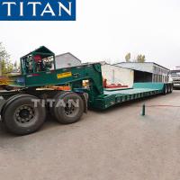 China TITAN 80/100 ton folding gooseneck lowboy semi trailer for sale factory
