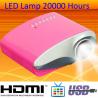 China Glossy Panel HDMI MHL Projector Work With Smart Phone LED Lamp 20000 Hours On Sale Beamer factory